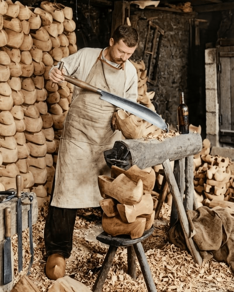 Le sabotier : le façonneur des bois et le chausseur du monde paysan